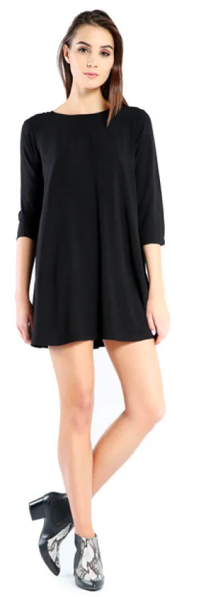 Michael Stars Rayon 3/4 Sleeve Mini Dress | SALE