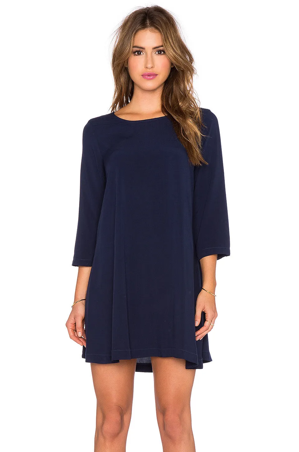 Michael Stars Rayon 3/4 Sleeve Mini Dress | SALE