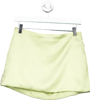 Mistress Rocks Light Green Satin Mini Skirt UK S