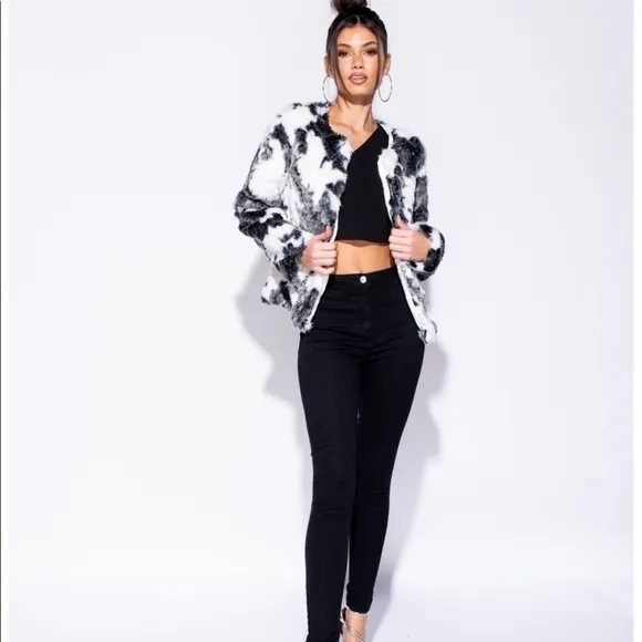 Mob Wife Animal Print Vegan Faux Fur Coat NWT