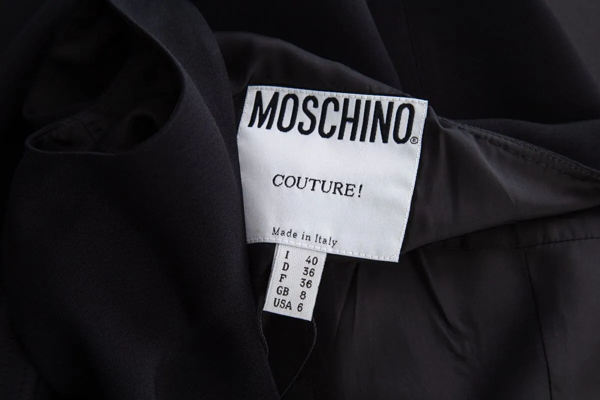 Moschino Black Mini Sleeveless Dress SZ 6