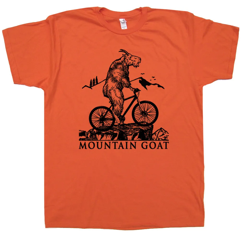 Mountain Bike T Shirt Mountain Goat T Shirt Cool Mountain Bike Shirt Vintage Tee