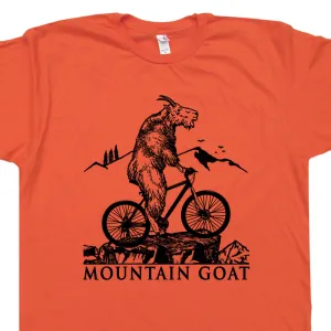 Mountain Bike T Shirt Mountain Goat T Shirt Cool Mountain Bike Shirt Vintage Tee