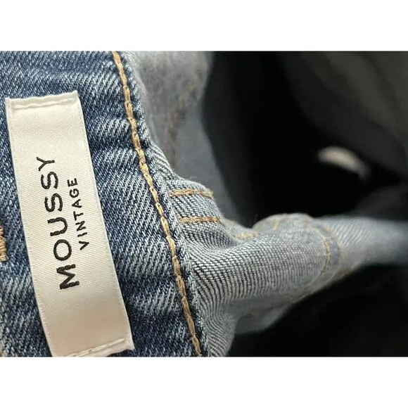 Moussy Vintage Velma Skinny Jeans •Women 25• Japanese Denim Ripped Distressed