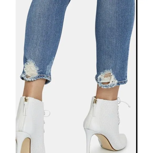 Moussy Vintage Velma Skinny Jeans •Women 25• Japanese Denim Ripped Distressed