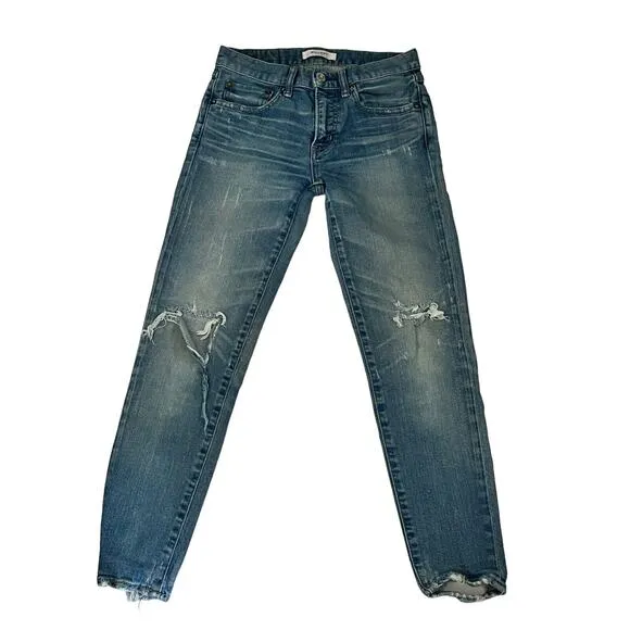 Moussy Vintage Velma Skinny Jeans •Women 25• Japanese Denim Ripped Distressed