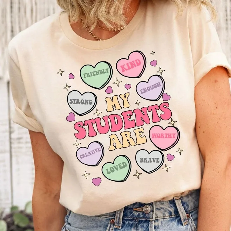 My Students Are My Valentine T-Shirt – Comfort Colors | Teacher Valentine’s Day Tee | Soft & Stylish Heart Design Shirt