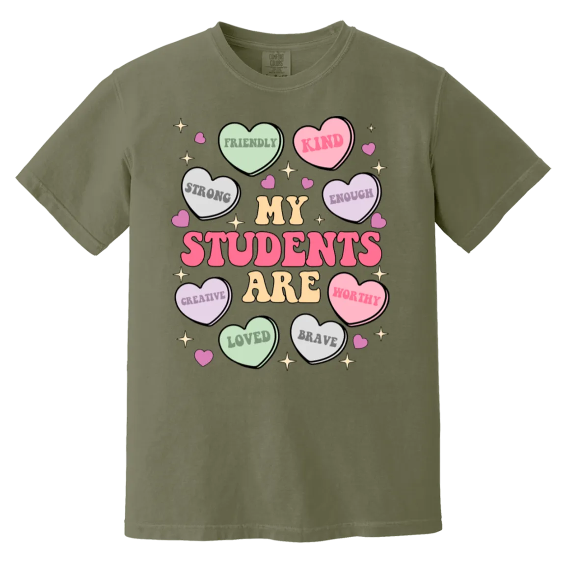 My Students Are My Valentine T-Shirt – Comfort Colors | Teacher Valentine’s Day Tee | Soft & Stylish Heart Design Shirt