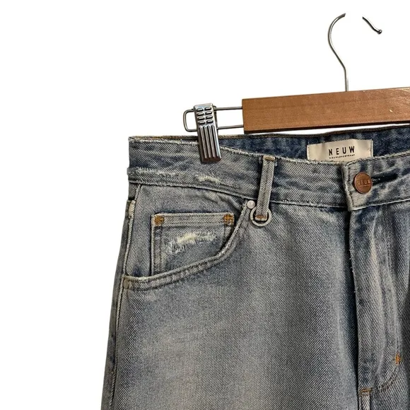 NEUW Lola Mom Jeans Ripped Distressed High Waist Size 29