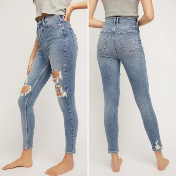 NEW Free People Phoenix Distressed Jeans