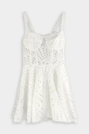 Nina Short Dress in White