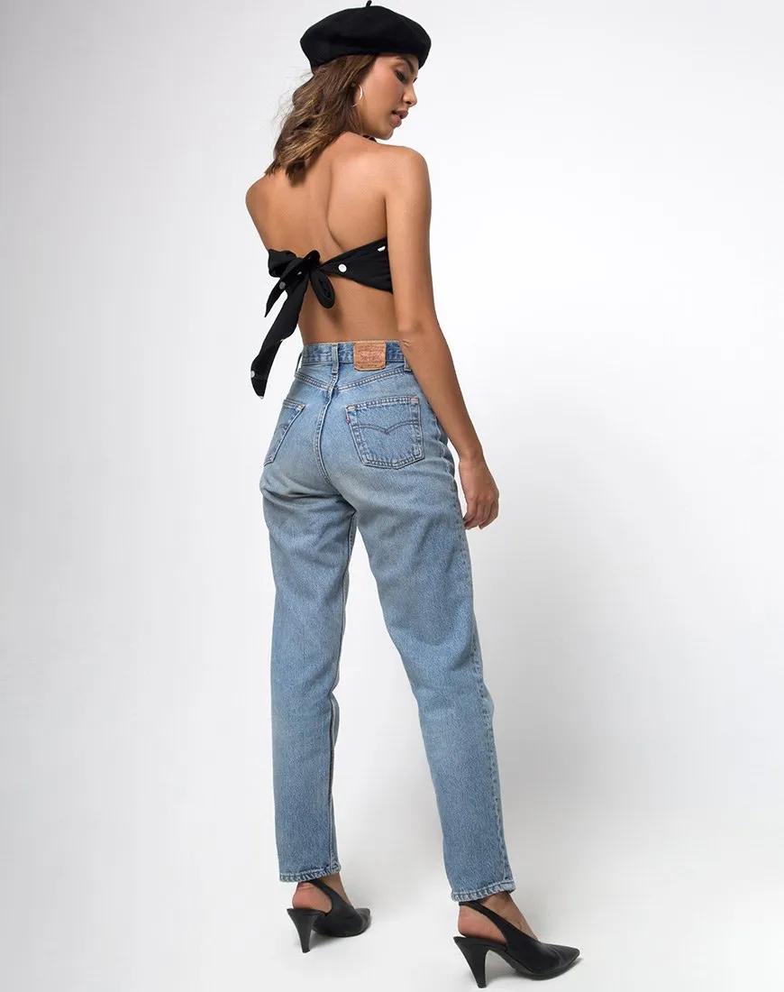 Nolia Tube Top in Black and White Polkadot