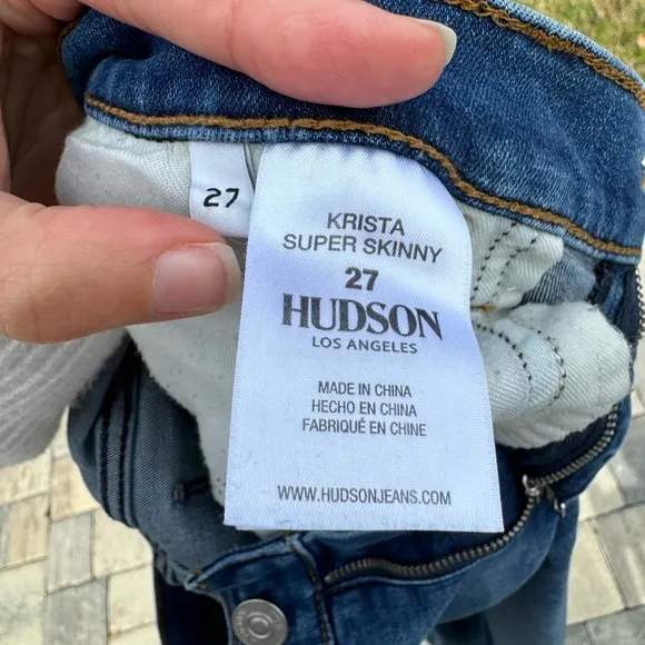 NWOT Hudson Jeans Krista Super Skinny Size 27