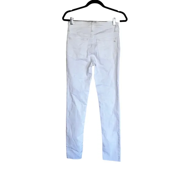 NWOT Madewell  9&quot; Mid-Rise Raw Hem Skinny Jeans in Pure White