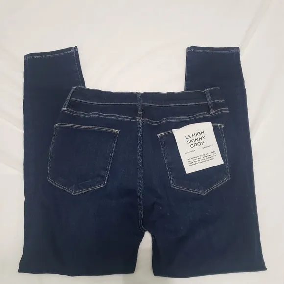 NWT Frame Le High Skinny Crop Dark Denim Jeans