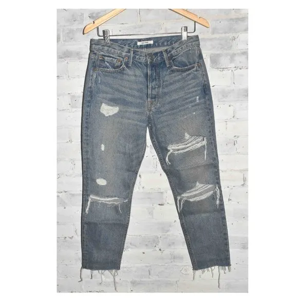NWT! GRLFRND Karolina High Rise Skinny Petite Super Distressed Ripped Jeans