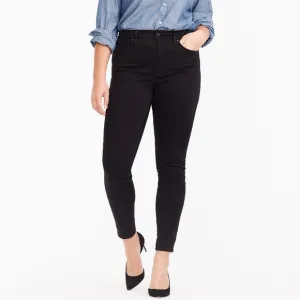NWT J. Crew Black 10&quot; High Rise Toothpick Skinny Jeans 24