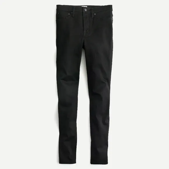 NWT J. Crew Black 10&quot; High Rise Toothpick Skinny Jeans 24