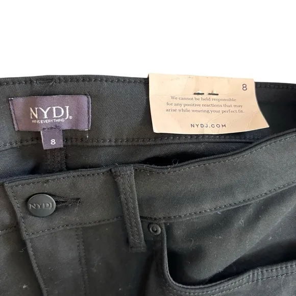 NYDJ Ami Skinny High Rise Denim Lift Tuck Jeans in Black Size 8 NEW NWT