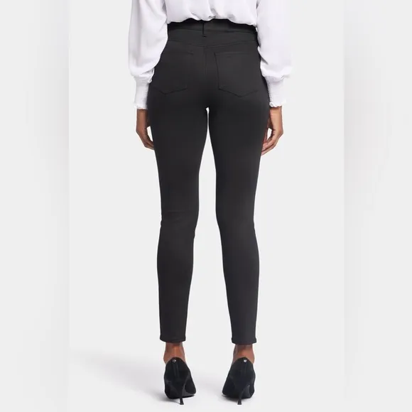 NYDJ Ami Skinny High Rise Denim Lift Tuck Jeans in Black Size 8 NEW NWT