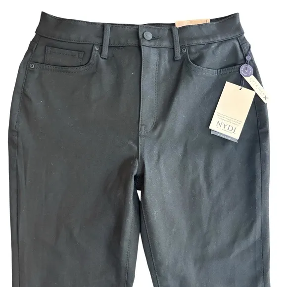 NYDJ Ami Skinny High Rise Denim Lift Tuck Jeans in Black Size 8 NEW NWT