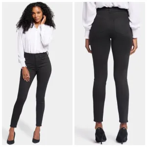 NYDJ Ami Skinny High Rise Denim Lift Tuck Jeans in Black Size 8 NEW NWT