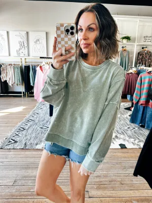 Olive Mineral Pullover