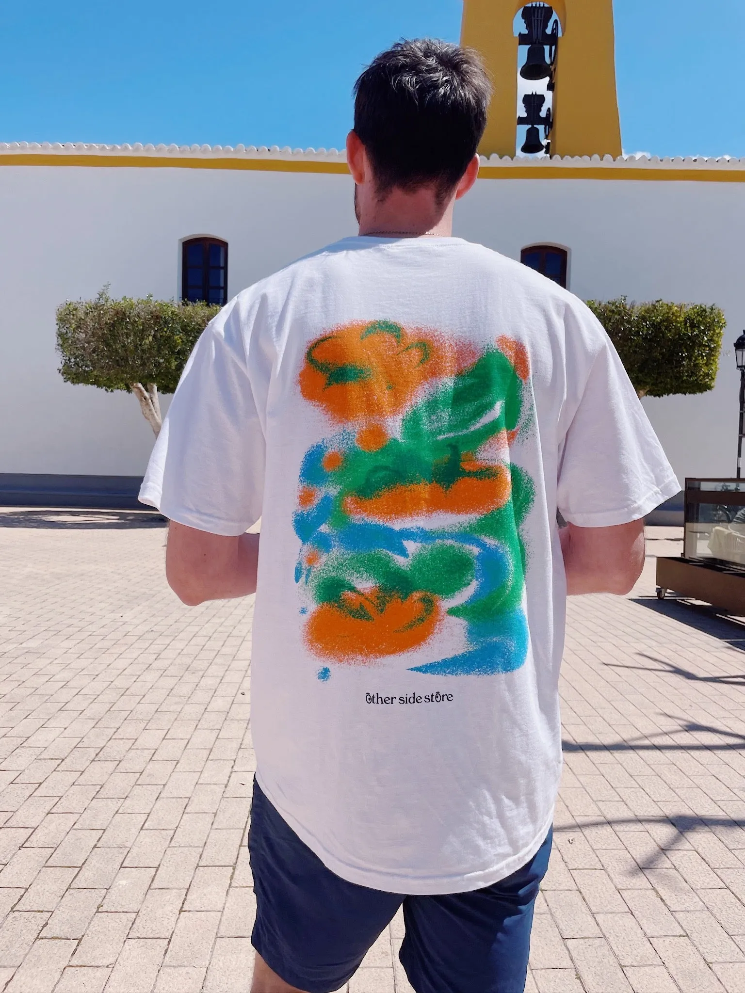 Other Side Store 'Tropical' Tee - White