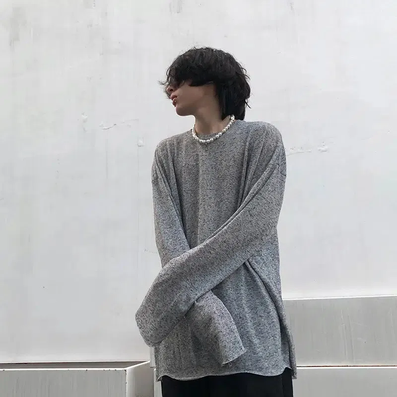 Oversized Long Sleeve Bottoming Shirt