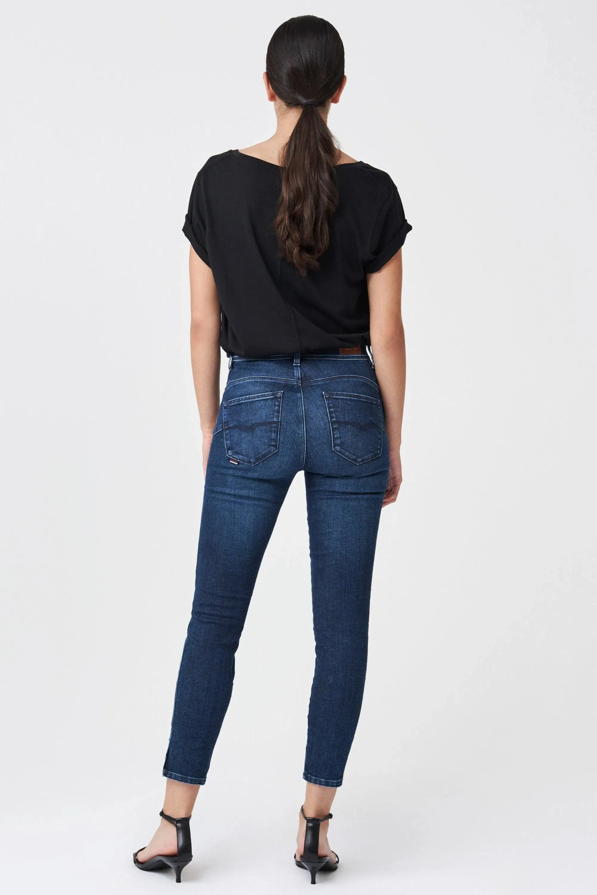 Pantalones Vaqueros Push In Secret Glamour Cropped Con Detalles Dobladillos