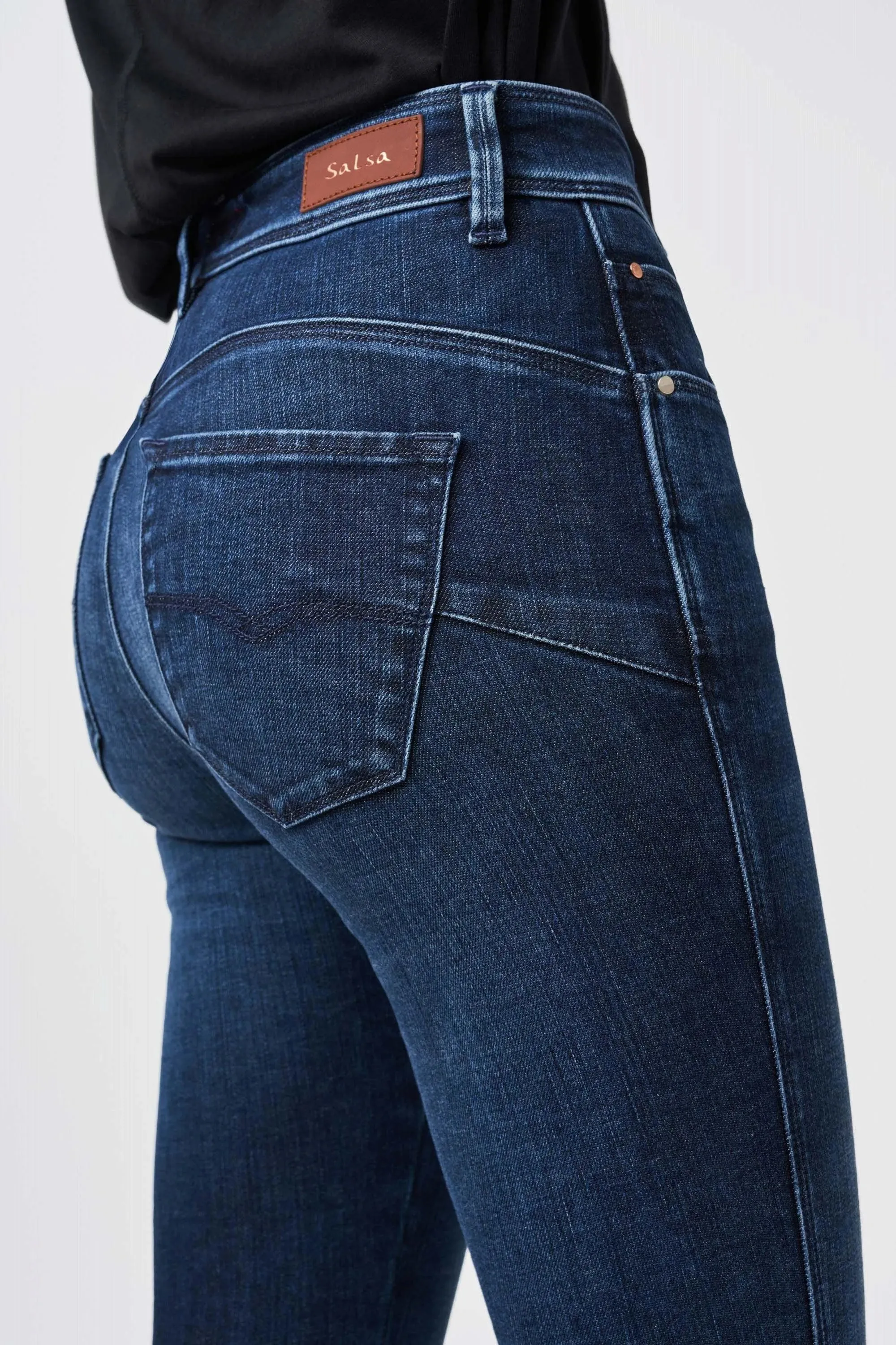 Pantalones Vaqueros Push In Secret Glamour Cropped Con Detalles Dobladillos