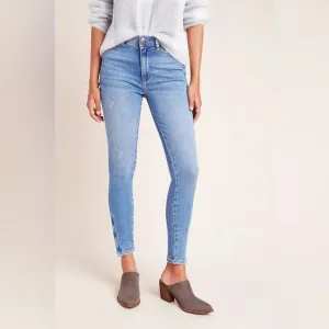 PILCRO AND THE LETTERPRESS ANTHROPOLOGIE NWOT High‎ Rise Ankle Zip Skinny Jeans