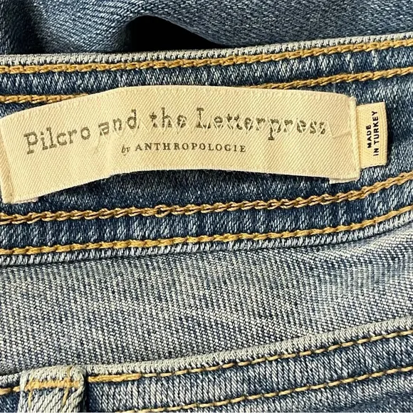 PILCRO AND THE LETTERPRESS ANTHROPOLOGIE NWOT High‎ Rise Ankle Zip Skinny Jeans