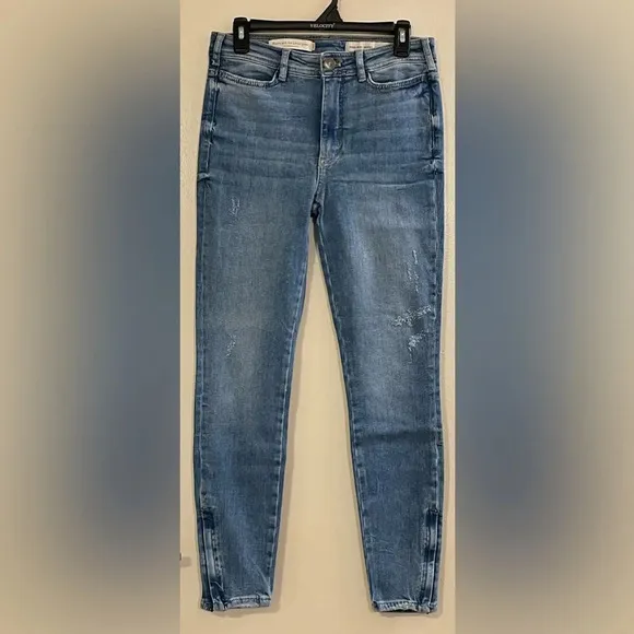 PILCRO AND THE LETTERPRESS ANTHROPOLOGIE NWOT High‎ Rise Ankle Zip Skinny Jeans