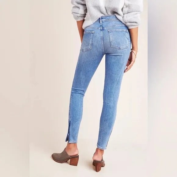 PILCRO AND THE LETTERPRESS ANTHROPOLOGIE NWOT High‎ Rise Ankle Zip Skinny Jeans