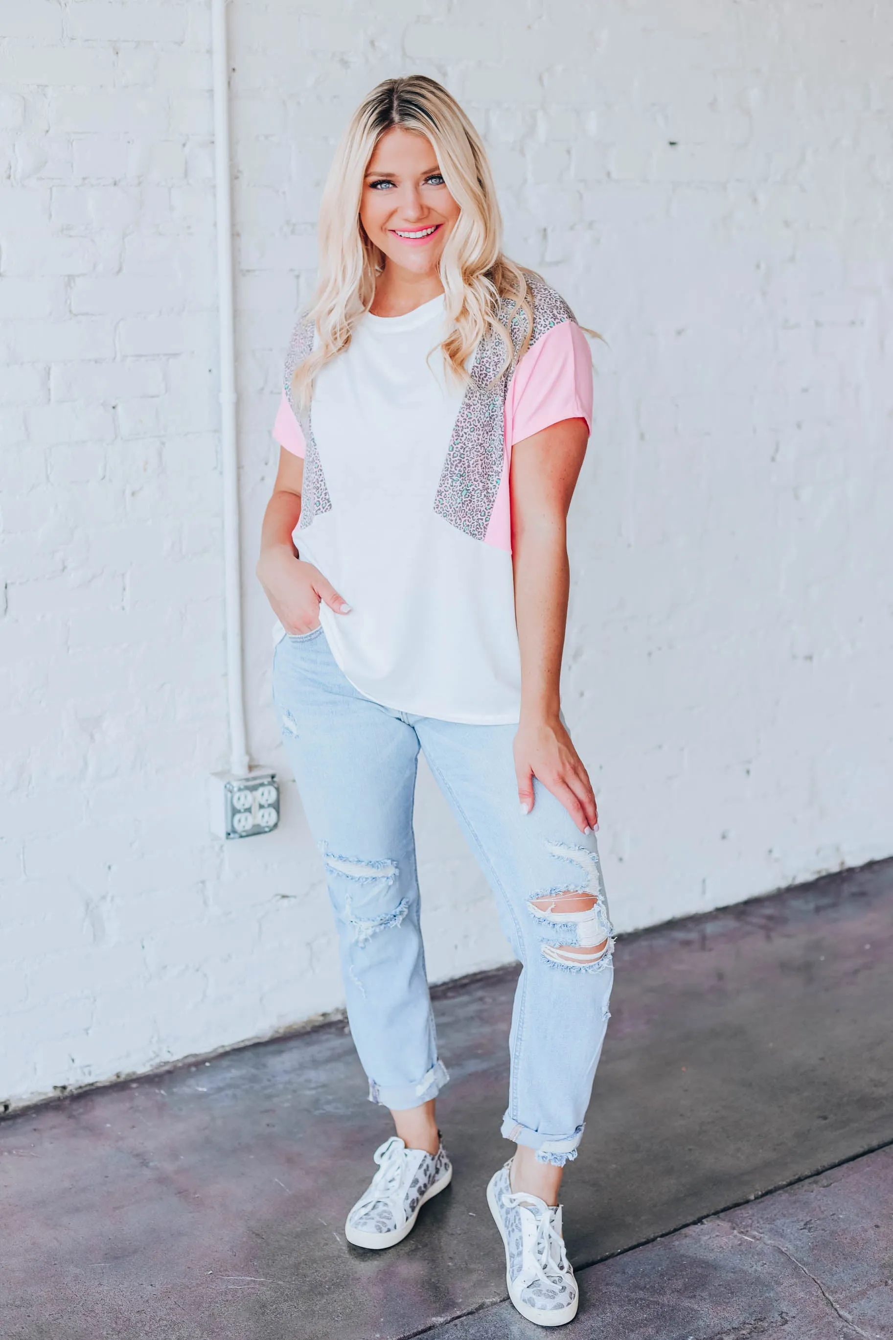 Pink Different Cheetah Top