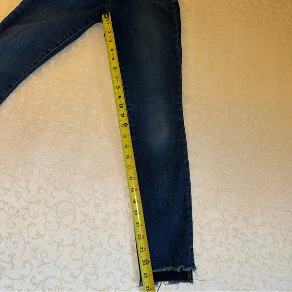 Pistola High Waisted Raw Hem Skinny Jeans