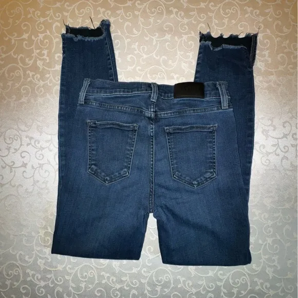 Pistola High Waisted Raw Hem Skinny Jeans