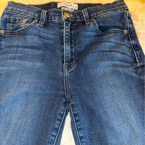 Pistola High Waisted Raw Hem Skinny Jeans
