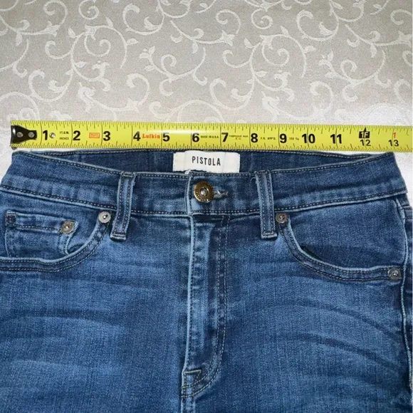 Pistola High Waisted Raw Hem Skinny Jeans