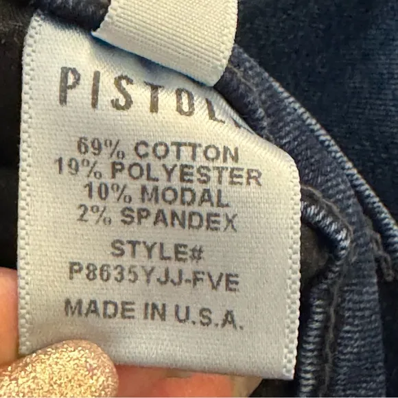 Pistola High Waisted Raw Hem Skinny Jeans