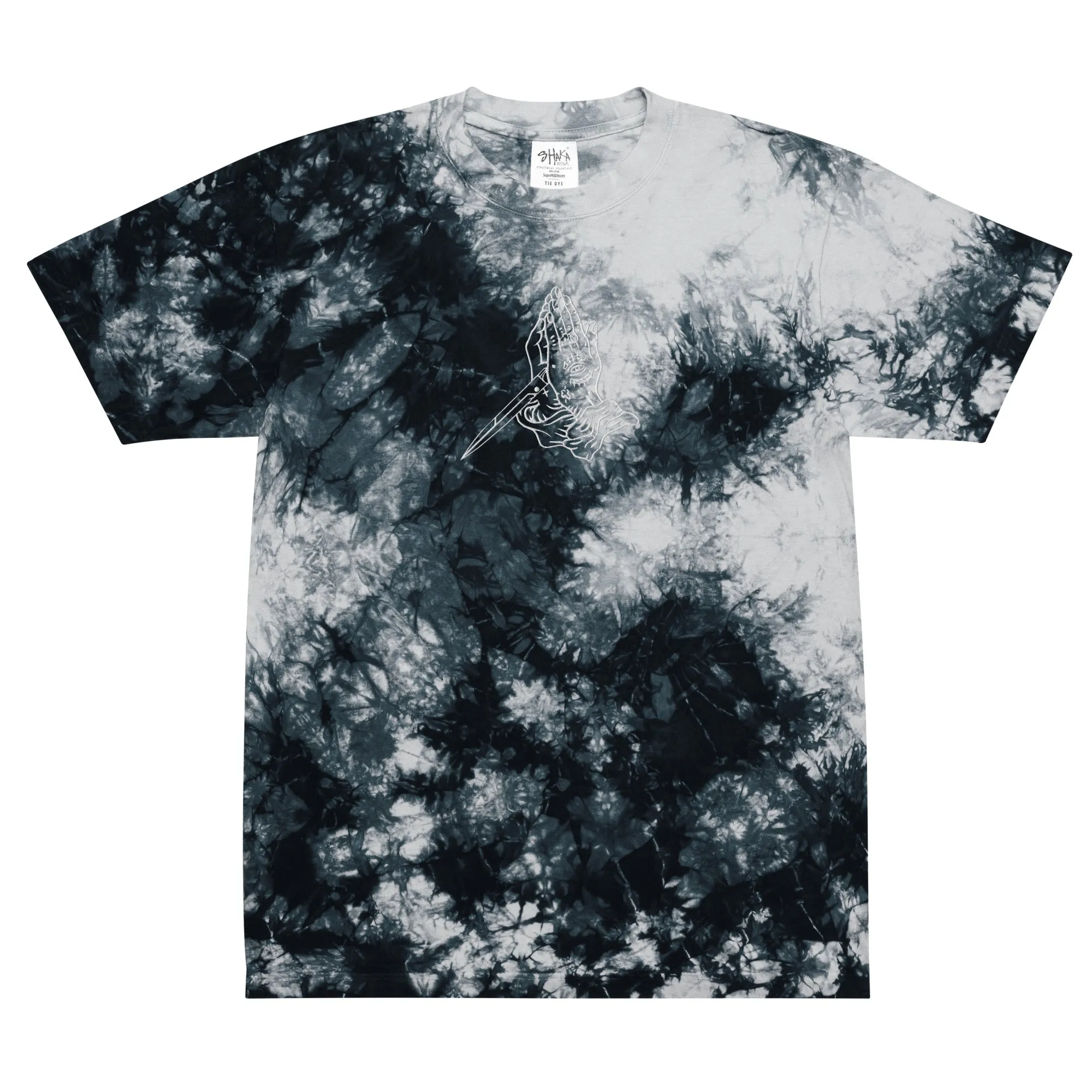 Prayer Hands Oversized tie-dye t-shirt