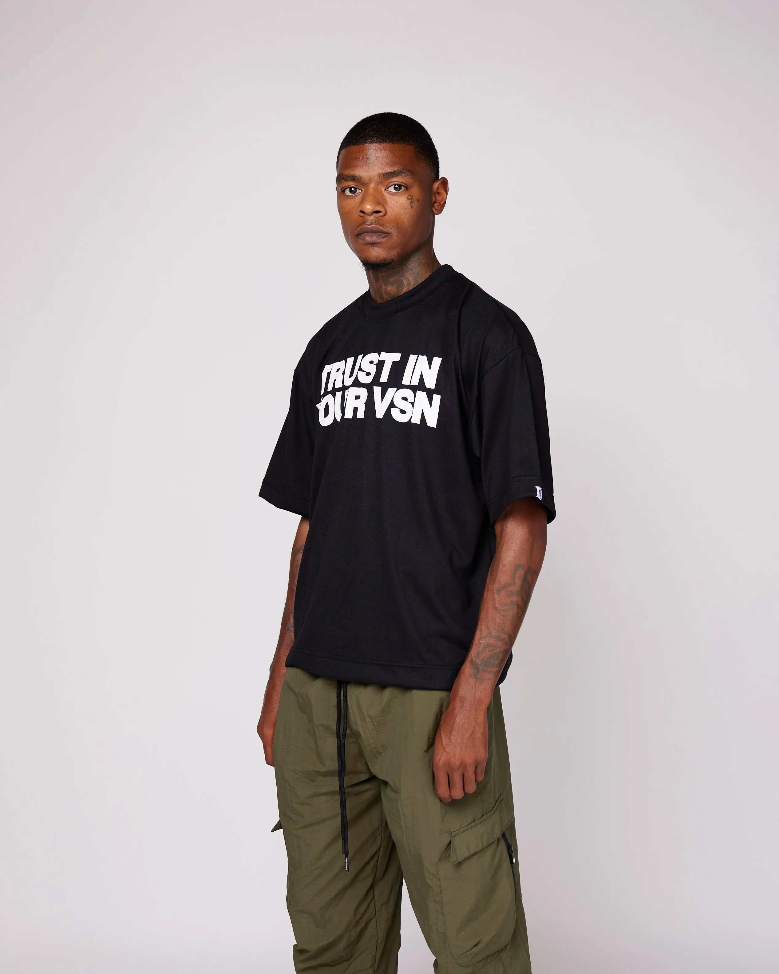 Premium “TIYV” Oversized Shirt (Black/White)