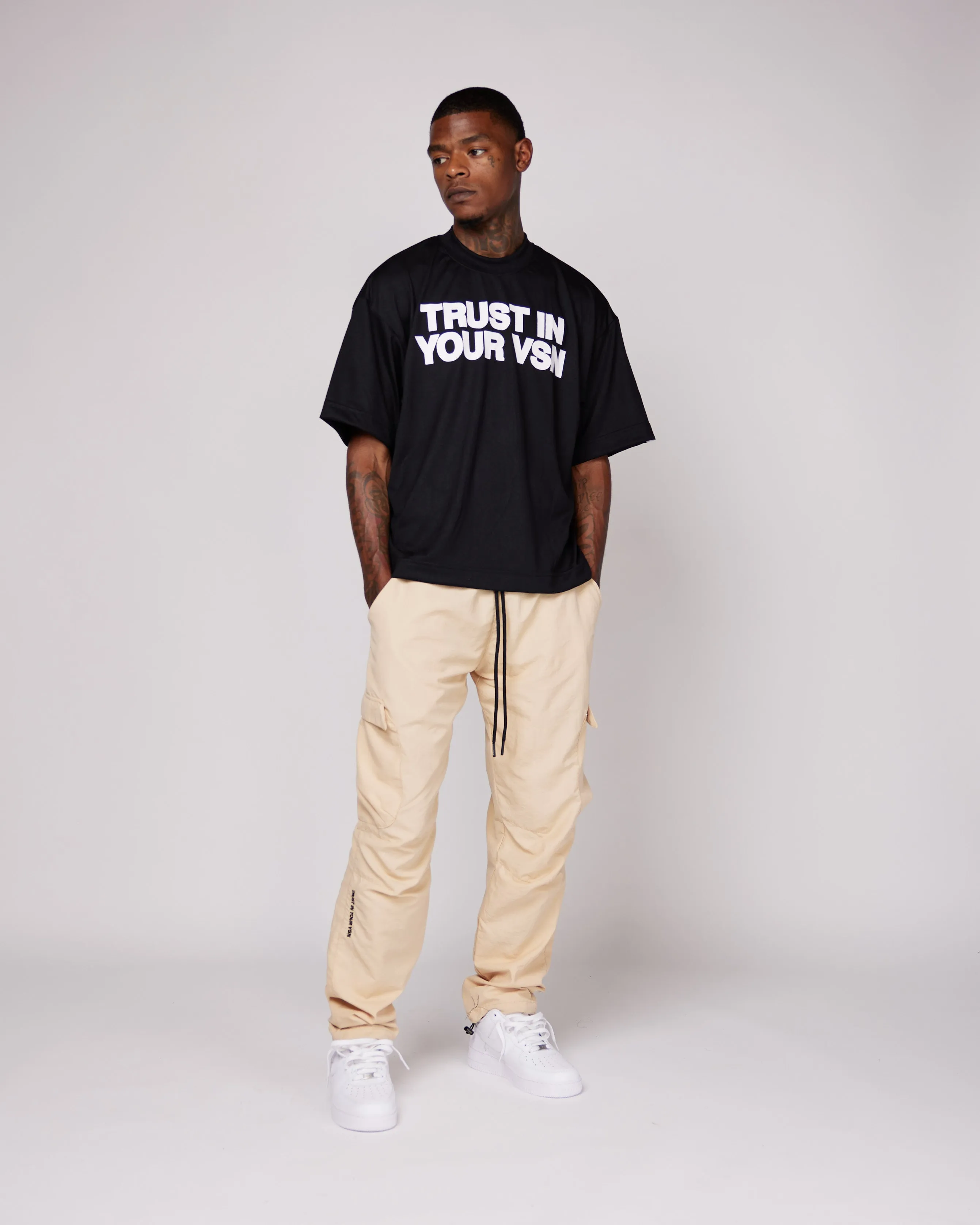 Premium “TIYV” Oversized Shirt (Black/White)