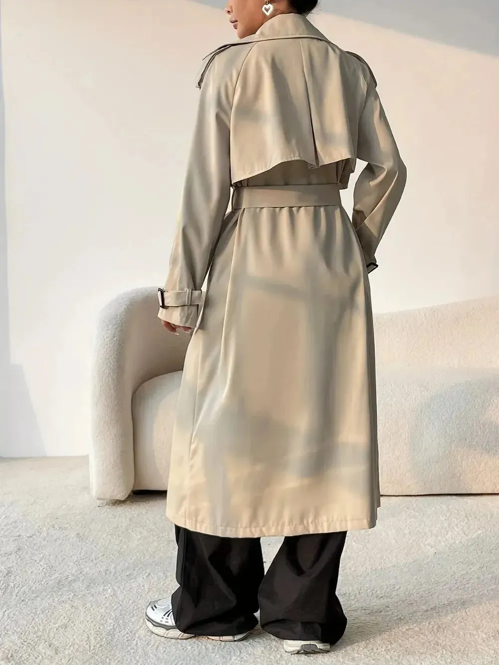 'Quenby' Beige Trench Coat