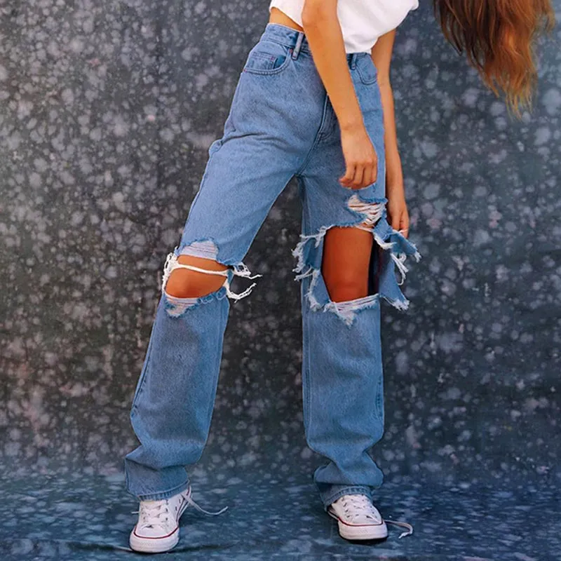 "BLUE VINTAGE RIPPED RAW" JEANS UB2433