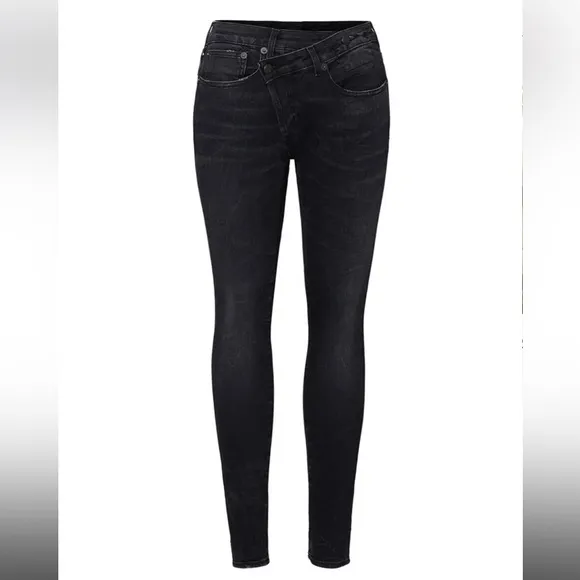 R13 size 27 crossover skinny jeans