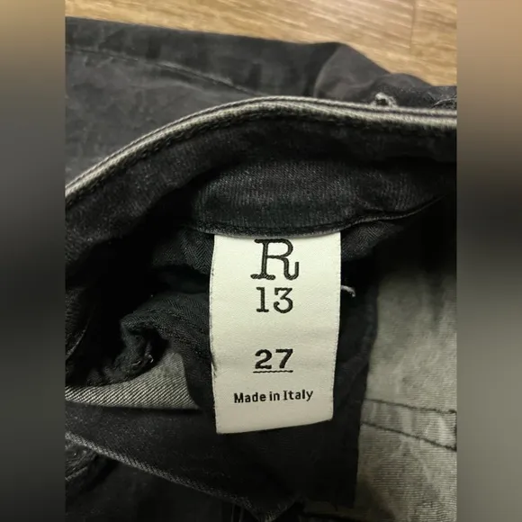 R13 size 27 crossover skinny jeans