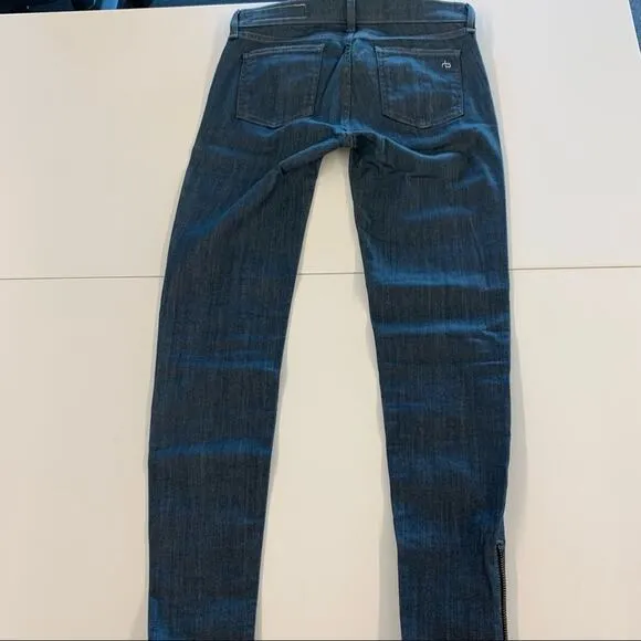 Rag &amp; Bone Alice Moto Zip Skinny Jeans Size 25