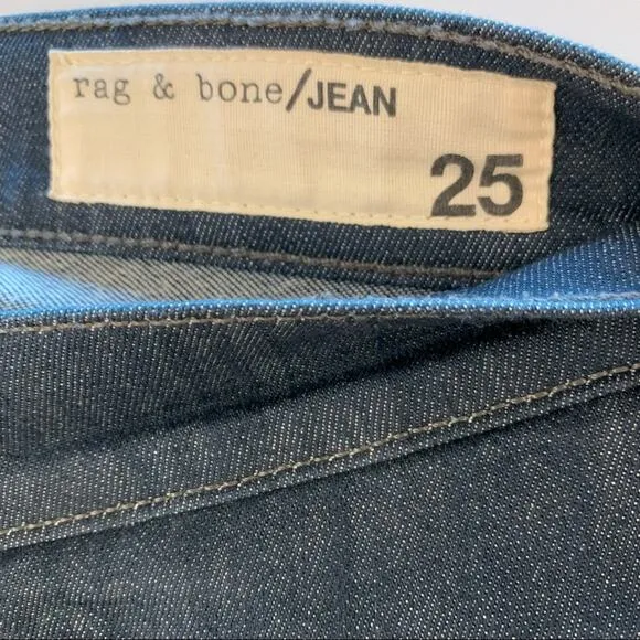 Rag &amp; Bone Alice Moto Zip Skinny Jeans Size 25